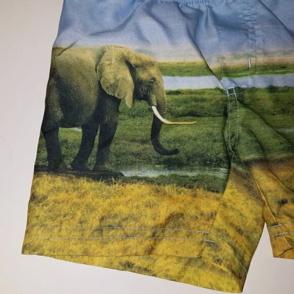 Old Navy Elephant Baby Boy Swim Shorts Suit Trunks Lessons 6-12 Months (SPOTS)